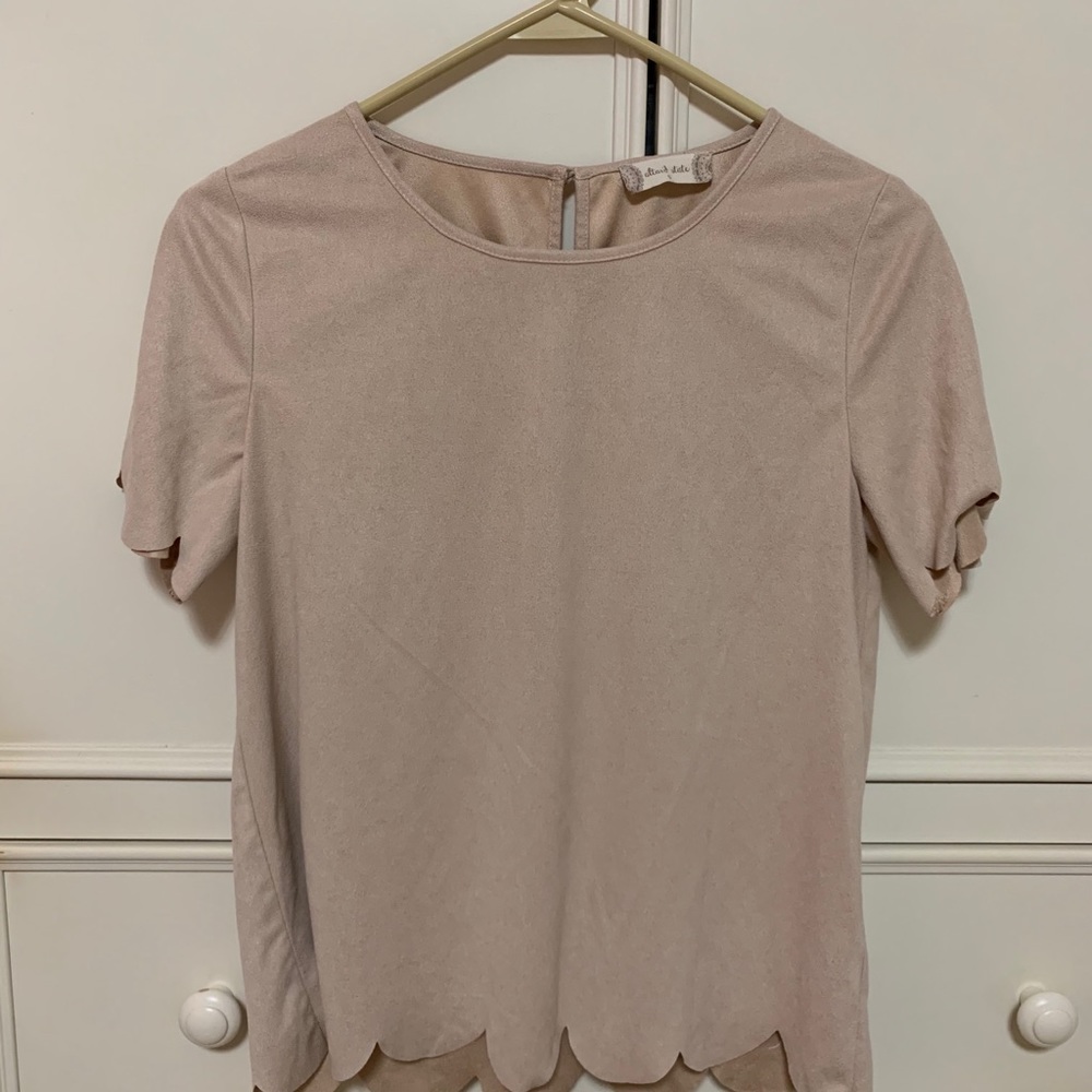 Pink velvet shirt